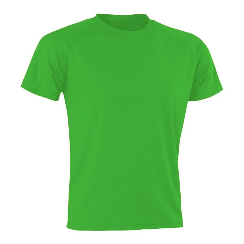 Spiro Mens Aircool T-Shirt / Flo Green